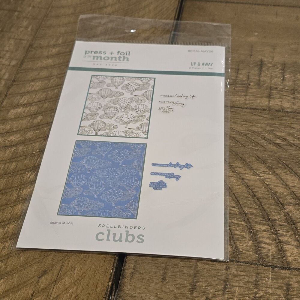 Spellbinders Press & Foil Of The Month May 2026 Up & Away